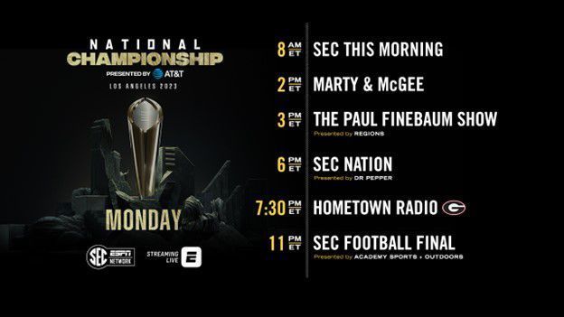SEC Network sets vast CFP national title game coverage – Southeastern Conference